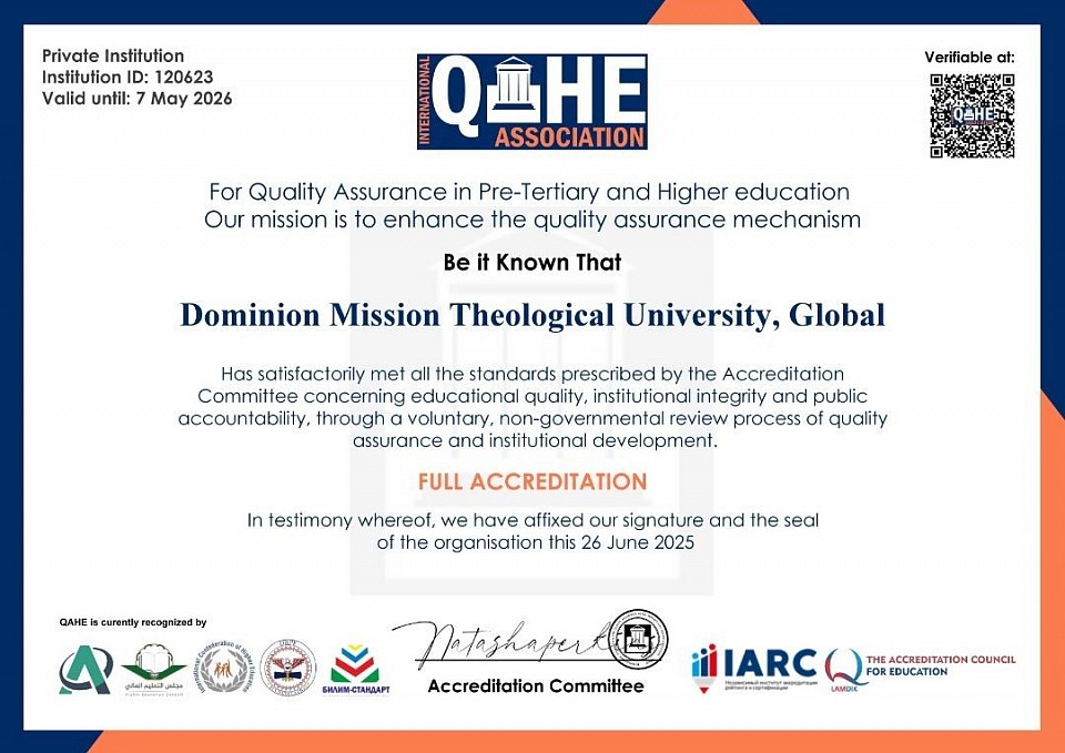 Full Acreditation Certificate